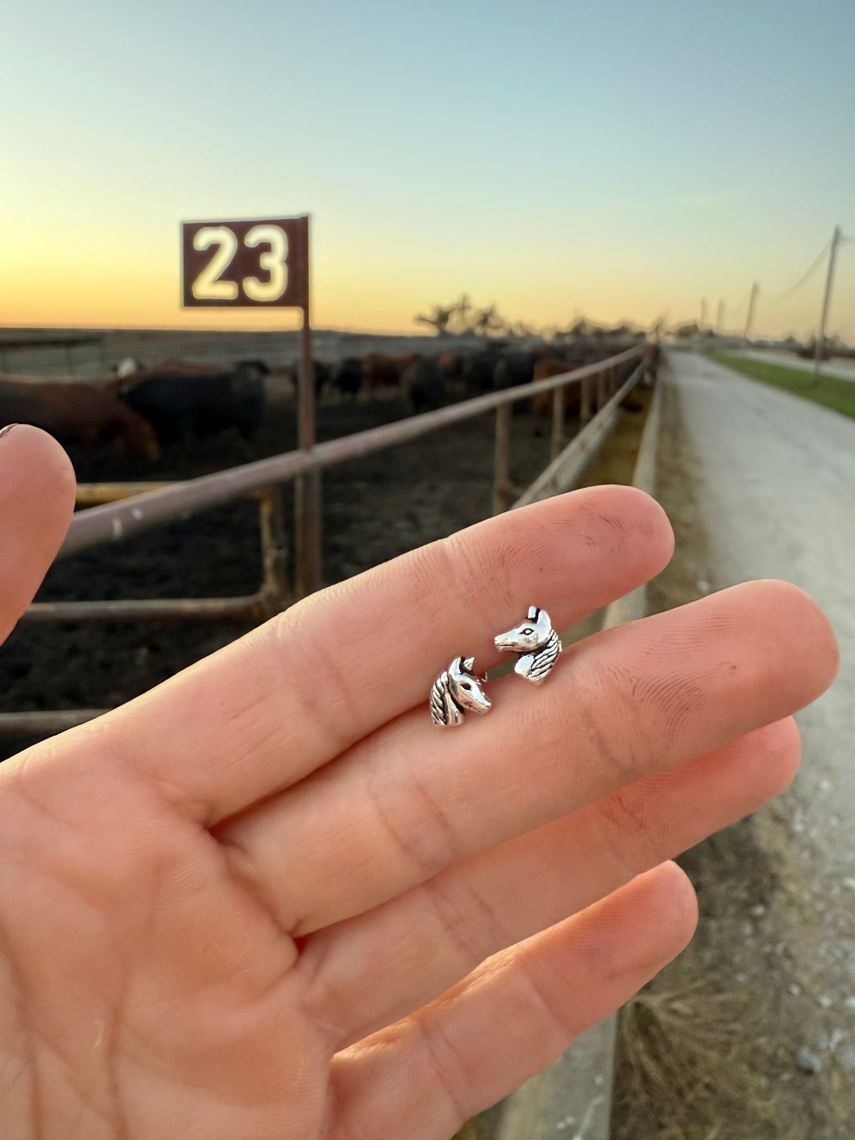 Horse Head Little Bitty Studs