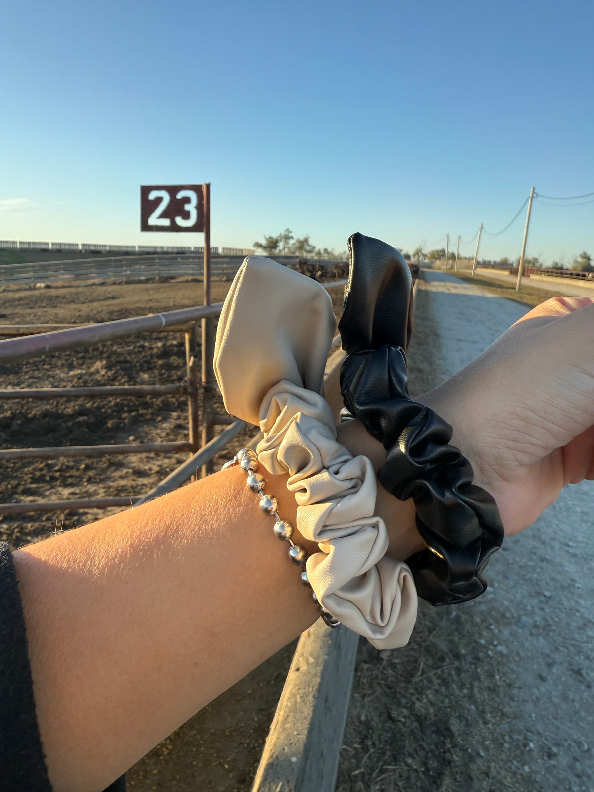 Leather Scrunchie