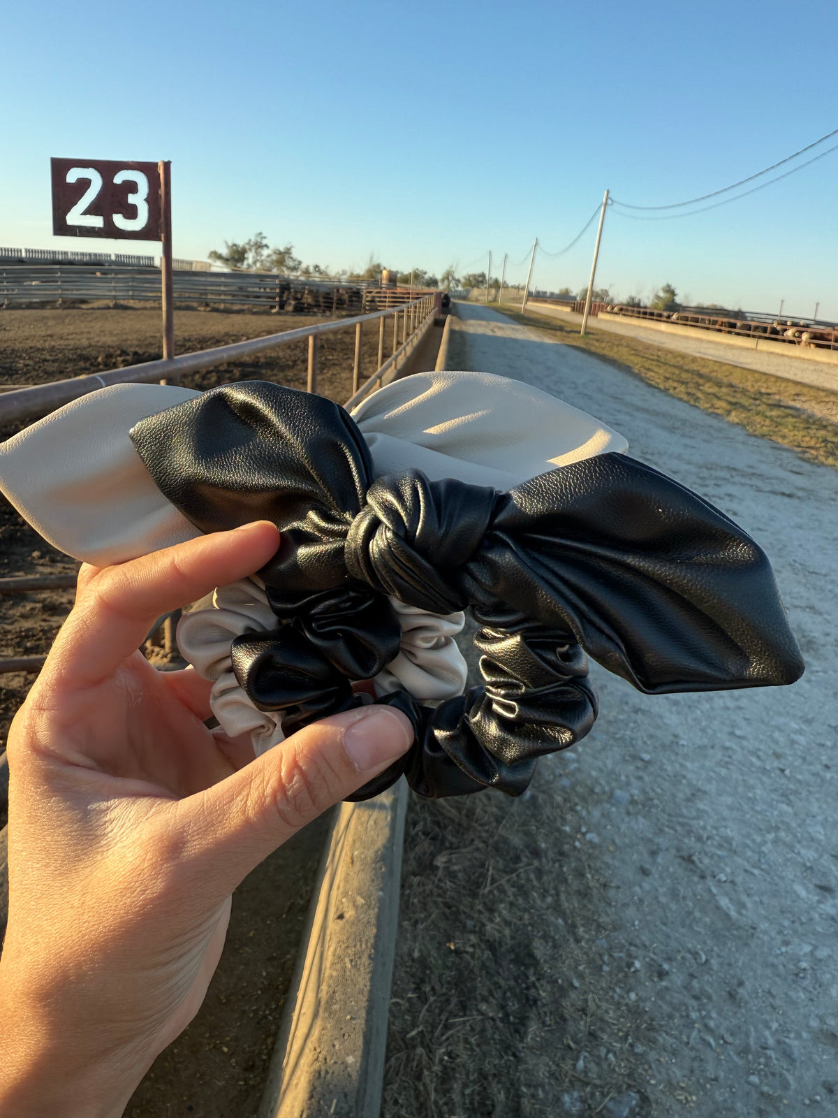 Leather Scrunchie