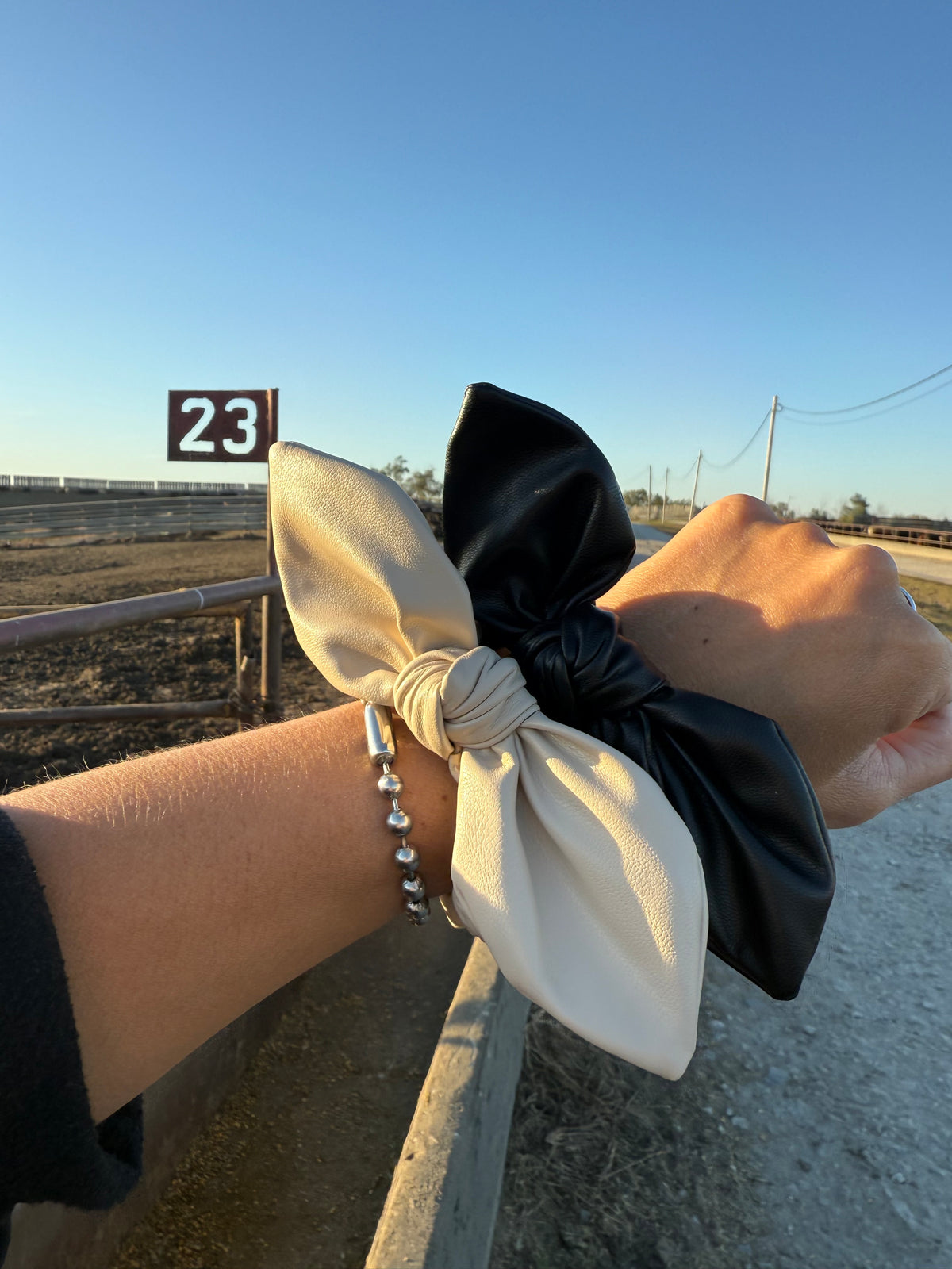 Leather Scrunchie