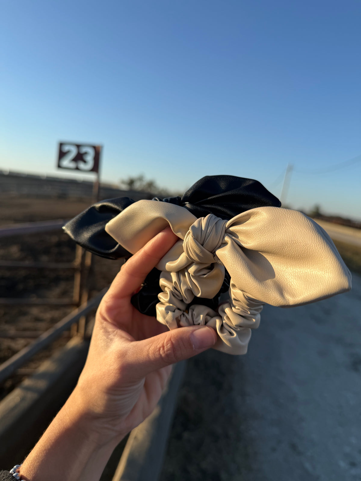 Leather Scrunchie