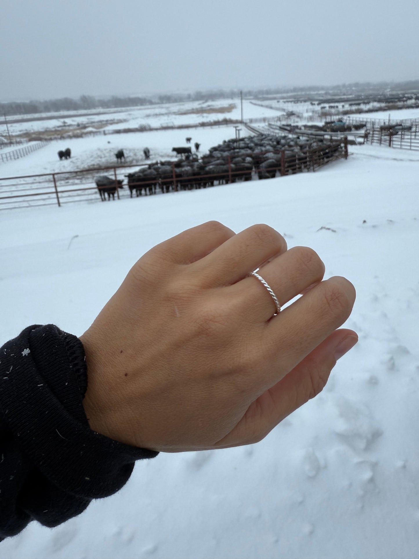 Rope Sterling Silver Stacker Band Ring